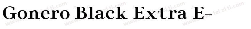 Gonero Black Extra E字体转换